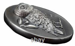 2021 Cook Islands Athenian Owl Numismatic Icons UHR 1 oz Silver Antiqued $5 OGP