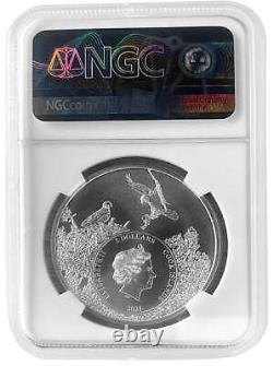 2021 Cook Islands California Grizzly Bear Ngc Ms70 American State Animals 1 Oz S