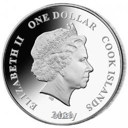 2021 Cook Islands Captain America Since 1941 1 Oz Silver Coin