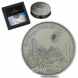 2021 Cook Islands, La Ciénega Meteorite! Cienega, $5 silver with COA and box