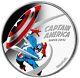 2021 Cook Islands Marvel Comics Captain America 80th 1 oz. 999 Silver Coin (A)