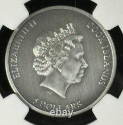 2021 Cook Islands Meteorite Coin MS70 Antiqued NGC La Cienega $5 Limited Mintage