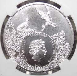 2021 Cook Islands Nevada MOUNTAIN BLUEBIRD NGC MS70 #082 Animal Series ECC&C