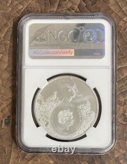 2021 Cook Islands New York Beaver Ngc Ms70 Us State Animal Series 1 Oz Silver