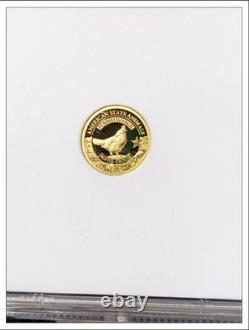 2021 Cook Islands PF 70 Pennsylvania Ruffed Grouse $5 Gold Coin 0.5gr