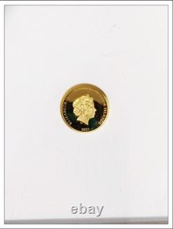 2021 Cook Islands PF 70 Pennsylvania Ruffed Grouse $5 Gold Coin 0.5gr