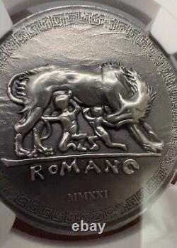 2021 Cook Islands Roman Empire Series Romulus & Remus Coin NGC MS70 Antiqued