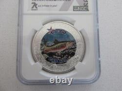 2021 Cook Islands S$5 MI Brook Trout NGC MS70 (US State Animal Series)