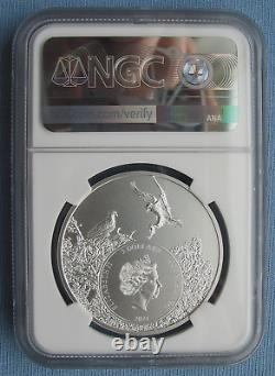 2021 Cook Islands State Animals Nevada Mountain Bluebird NGC MS 70 1oz Silver 7K