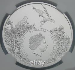 2021 Cook Islands State Animals Nevada Mountain Bluebird NGC MS 70 1oz Silver 7K