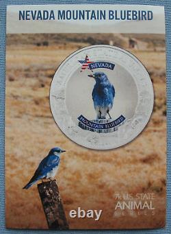 2021 Cook Islands State Animals Nevada Mountain Bluebird NGC MS 70 1oz Silver 7K