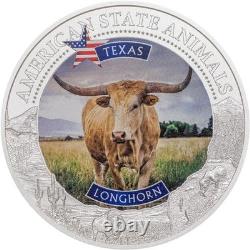 2021 Cook Islands Texas Longhorn Fao Cattle Ngc Ms70 U. S. State Animal 7k Metals