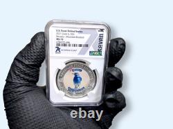 2021 Cook Islands US State Animal Nevada Mountain Bluebird MS70 1 Oz Silver Coin