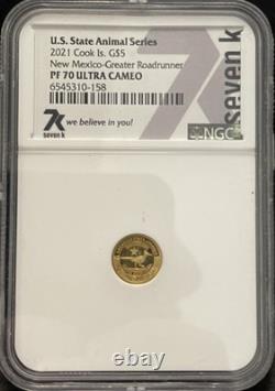 2021 Cook Islands US State Animal Series Roadrunner New Mexico NGC PF70