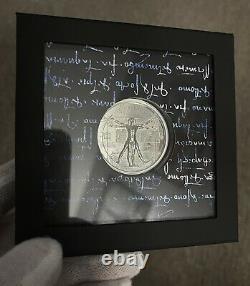 2021 Cook Islands Vitruvian Man X-Ray 1 oz Silver Proof Coin Ultra High Relief