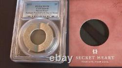 2022 1 Oz 999 Fine Silver Cook Islands Secret Heart Love Antiqued PCGS MS 70 FDI