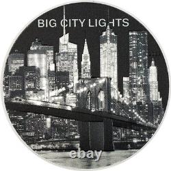 2022 1 oz Proof Cook Islands Silver Big City Lights New York Coin