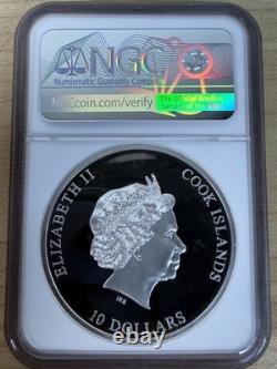 2022 $10 Cook Islands 2oz Silver Raven Witch Eye of Magic Coin Rare PF70