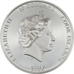 2022 $10 Cook Islands Iron Maiden SENJUTSU 2 Oz Silver Proof Coin