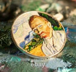 2022 $10 Cook Islands, Masters of Art- VAN GOGH, 2oz 999 Silver Coin Box/COA