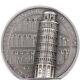 2022 2 oz Cook Islands Silver Leaning Tower of Pisa Coin (Ultra High Relief)