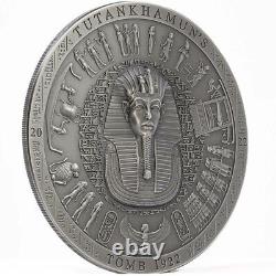 2022 $20 Archeology Symbolism TUTANKHAMUNS Antique Finish 3 Oz Silver Coin