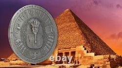 2022 $20 Archeology Symbolism TUTANKHAMUNS Antique Finish 3 Oz Silver Coin