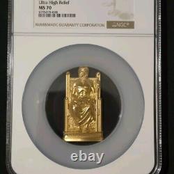 2022 $20 Cook Island 3oz Gilded Silver Zeus Father of the Gods NGC MS70 Uncirc