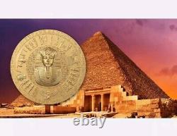 2022 $20 Cook Island Archeology Symbol TUTANKHAMUNS Gold Gilded 3 Oz Silver Coin