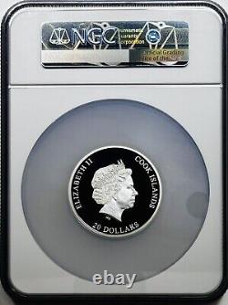 2022 $20 Cook Island Silver Burst Proof 3oz Ngc Pf70 Ucam