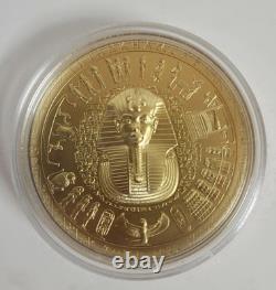 2022 $20 Cook Islands Archeology Symbolism TUTANKHAMUNS Gilded 3 Oz Silver Coin