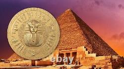 2022 $20 Cook Islands Archeology Symbolism TUTANKHAMUNS Gilded 3 Oz Silver Coin