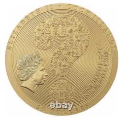 2022 $20 Cook Islands Archeology Symbolism TUTANKHAMUNS Gilded 3 Oz Silver Coin
