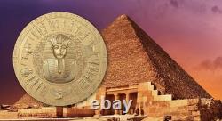 2022 $20 Cook Islands Archeology Symbolism TUTANKHAMUNS Gilded 3 Oz Silver Coin