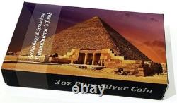 2022 $20 Cook Islands Archeology Symbolism TUTANKHAMUNS Gilded 3 Oz Silver Coin