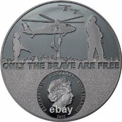 2022 $20 Cook Islands Real Heroes SPECIAL FORCES 3 Oz Silver Black Proof Coin