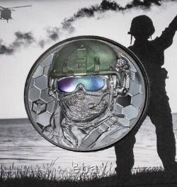 2022 3qz Black Proof Silver Special Forces Fdi Pcgs Pr69dcam Pop 19 Batch 19 Img