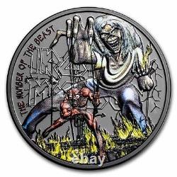 2022 $5 Cook Islands 1oz. 999 Silver Iron Maiden The Number of the Beast OGP