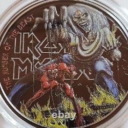 2022 $5 Cook Islands 1oz. 999 Silver Iron Maiden The Number of the Beast OGP