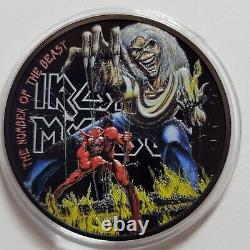 2022 $5 Cook Islands 1oz. 999 Silver Iron Maiden The Number of the Beast OGP