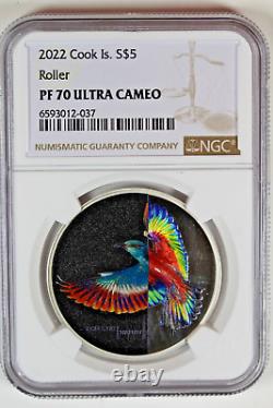 2022 $5 Cook Islands Eclectic Nature Roller NGC PF70 Ultra Cameo 1 oz Silver