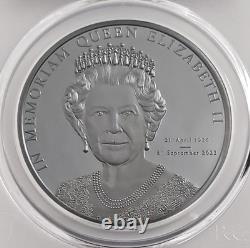 2022 $5 Cook Islands In Memoriam QE II Silver Black Proof PCGS PR70DCAM 10 2022 $5 Cook Islands In Memoriam QE II Silver Black Proof PCGS PR70DCAM 10
