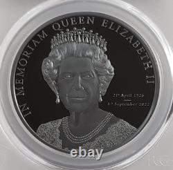 2022 $5 Cook Islands In Memoriam QE II Silver Black Proof PCGS PR70DCAM 10 2022 $5 Cook Islands In Memoriam QE II Silver Black Proof PCGS PR70DCAM 10