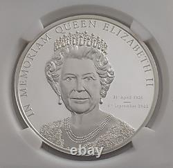 2022 $5 Cook Islands Memoriam Queen Elizabeth II Silver Proof with Stamps! W2