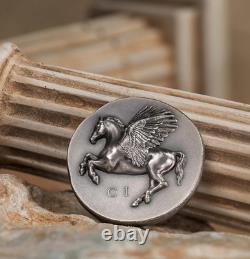 2022 $5 Cook Islands, PEGASOS 1oz 999 Silver Coin withBox&COA