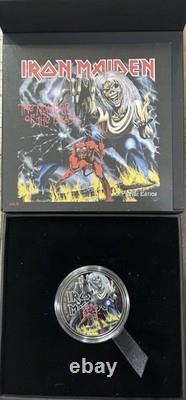 2022 $5 Cook Islands The Number Of The Beast Iron Maiden 1oz Silver Coin