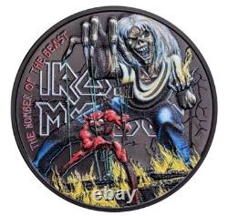 2022 $5 Cook Islands The Number Of The Beast Iron Maiden 1oz Silver Coin