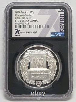 2022 $5 Cook Islands Unknown Soldier Proof 1oz. 999 NGC PF70 Ultra Cameo RTC198