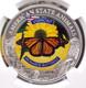 2022 $5 Cook Islands Vermont MONARCH BUTTERFLY NGC MS70 #189 Animal Series COA