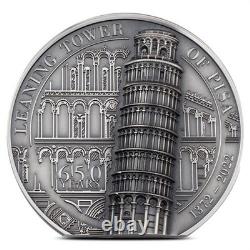 2022 5 oz Cook Islands Silver Leaning Tower of Pisa Coin (Ultra High Relief) 2022 5 oz Cook Islands Silver Leaning Tower of Pisa Coin (Ultra High Relief)